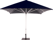 Umbrella Aluminium - Navy - 3m Sq